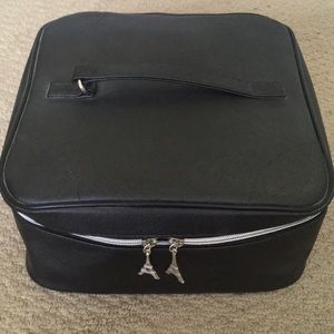 Large Black and Red Lancome Makeup Bag NWOT